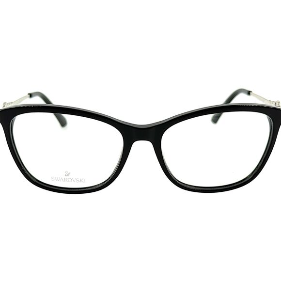 Swarovski SK5276 Womens Plastic Eyeglass Frame 001 Shiny Black 54-16 main image 4